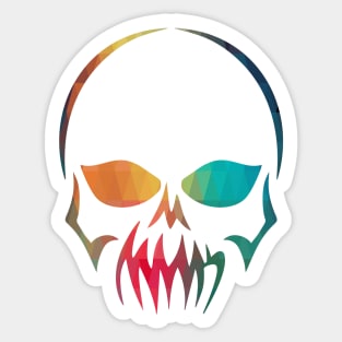 Abstract skull rainbow design Sticker